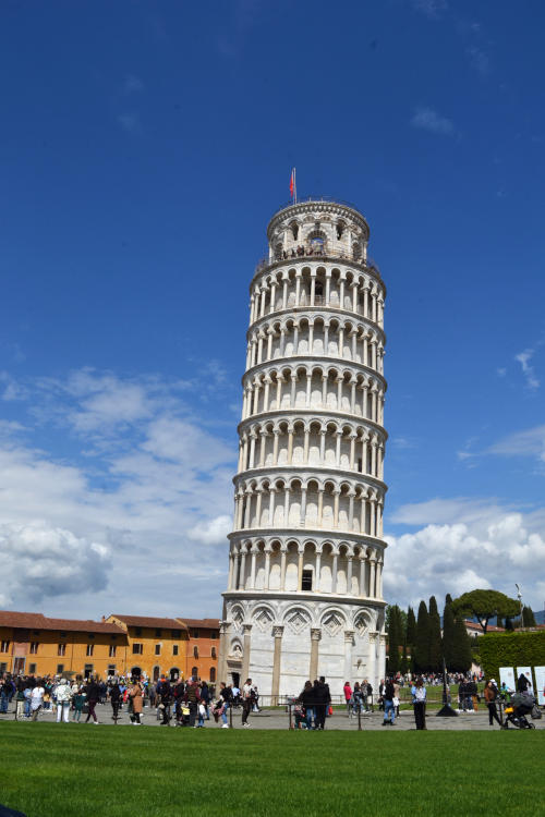 Leaning tower at its most precarious angle